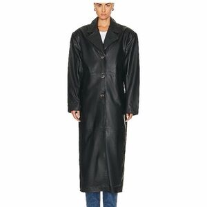 GRLFRND Black Leather Coat